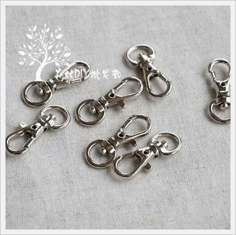(Forest Dealer) tail inner diameter 10mm silver color dog with key button lobster buckle 50 packets 160g