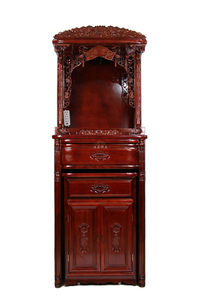 Haixin Buddha furniture Buddha hall supplies Shrine Shenlou cabinet South Elm hollow Lotus Shrine 6068