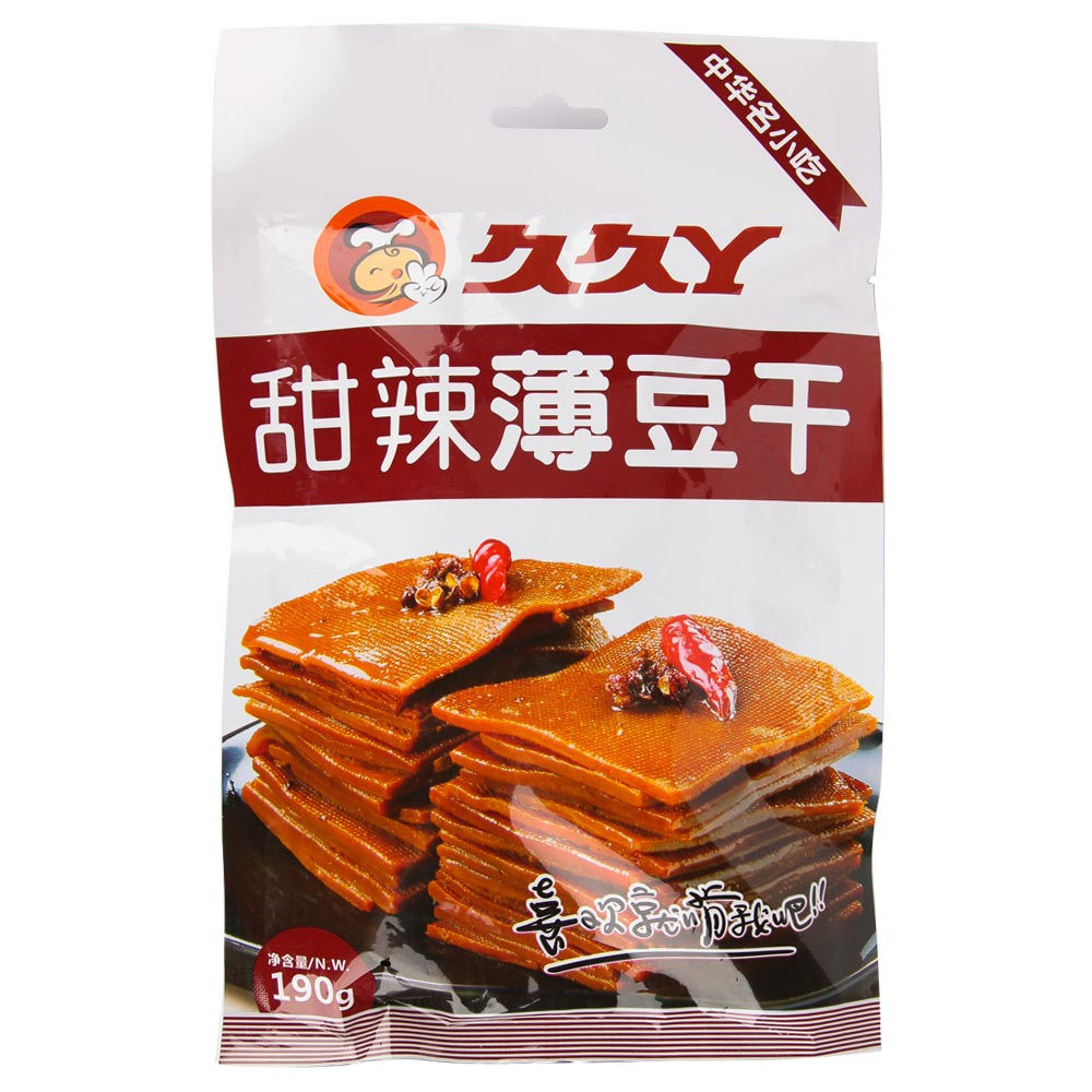 久久丫 甜辣薄豆干 190g