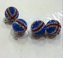 Soft Tao series pure handmade color drill ball 12M-18M UK flag pendant 100 lap ornament accessories