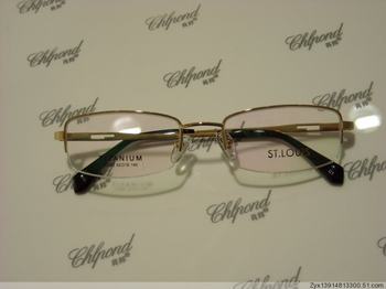 5 Diamond St. Louis (ST.LOUIS) B titanium glass frame S-2365 half frame pure titanium