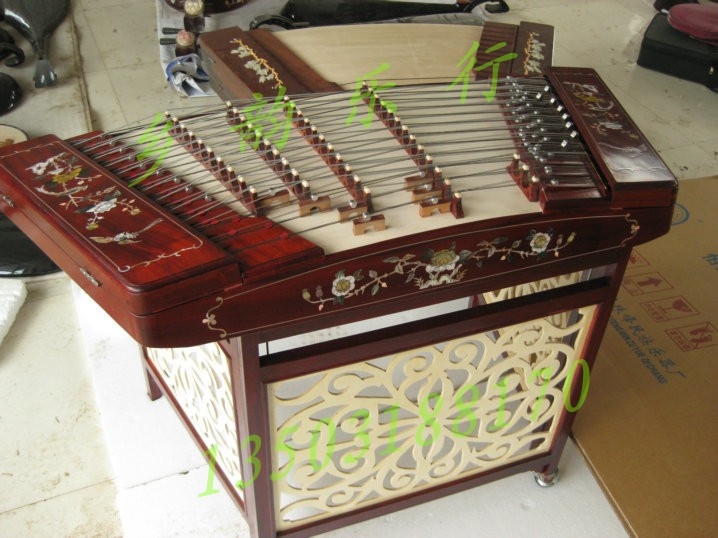 Factory price direct mahogany shellfish carving 402 dulcimer pear dulcimer professional 402 dulcimer send dulcimer box shelf