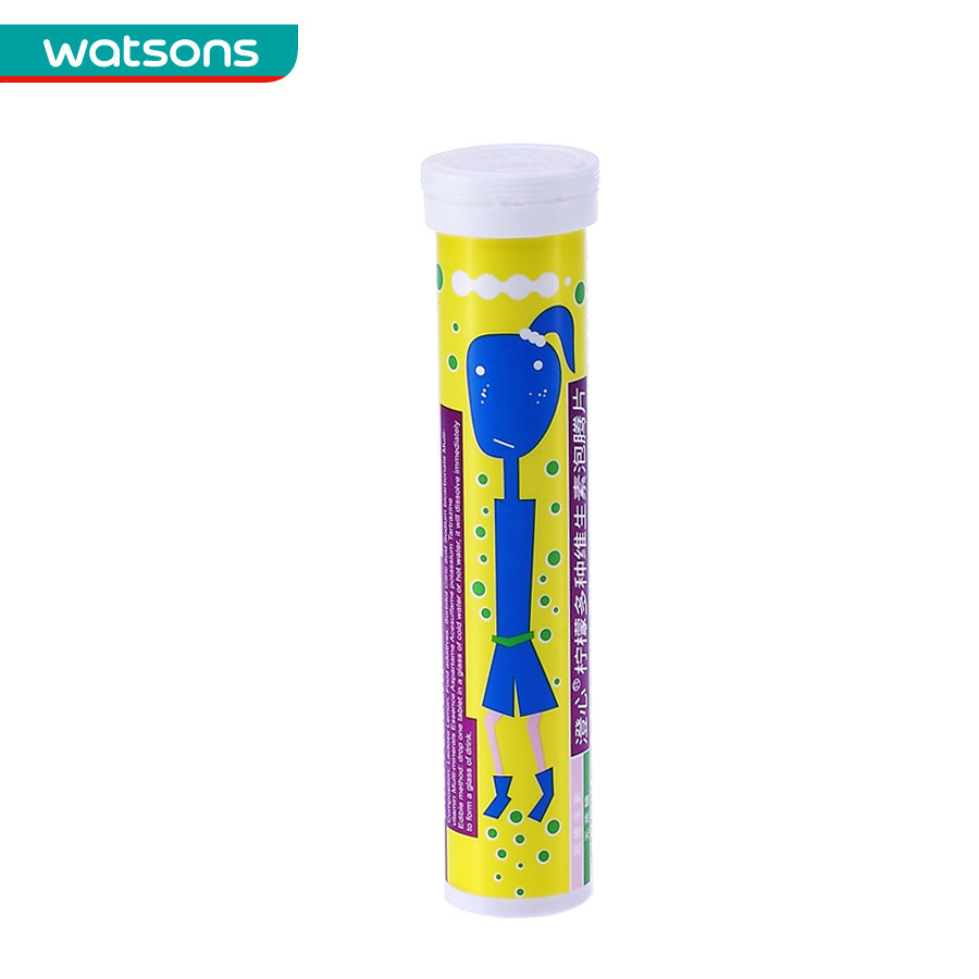 【屈臣氏】 澄心多种维生素泡腾片(柠檬味)20片