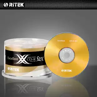Original RHENIUM de RITEK double X series Golden Dragon CD-R50 pieces barrel 12CM 52X blank burning CD-rom
