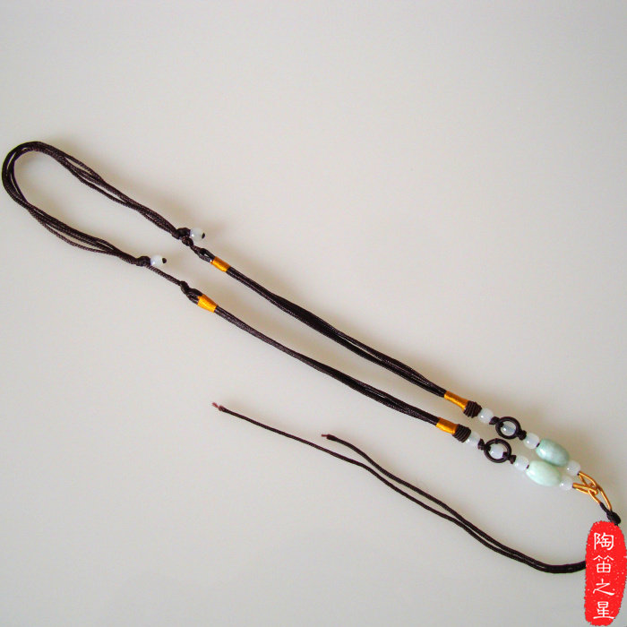 (Tao flute star) Tao flute jade pearl hanging rope natural jade non-artificial ocarina pottery flute to be more professional texture