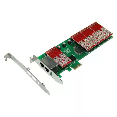 Deep simple 8-way 2U knife card TDM800E telephone voice card AsteriskelastixPCI-E interface