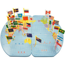 Childrens Puzzle Early Toys Toys Babies to insert Flag Games China World Map Foldable Geographical Cognitive Board