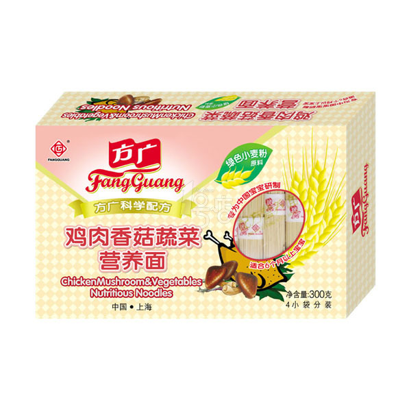 【1号店】方广鸡肉香菇蔬菜营养面300g
