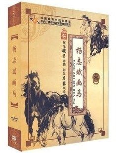 杨志斌画马 6DVD 杨志斌主讲 教学光盘 中央广播电视大学出版社