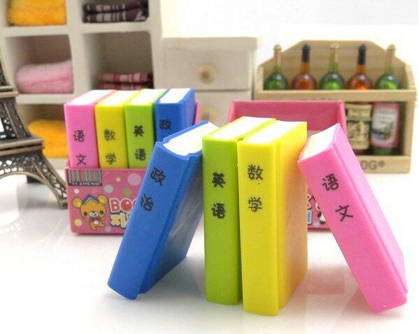 Han Edition Cute Creativity Color Language Math English Books Textbooks Styling Erasers Student Prizes Wholesale-Taobao
