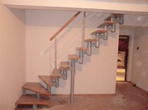 Manufacturer custom necked stairs whole stair household steel wood stair guardrail handrail