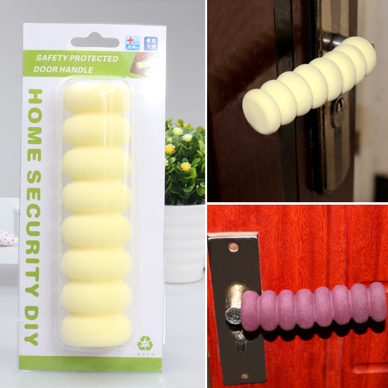 Door handle Gloves Screw Door Handle Crashworthy Protective Sheath Room Door Handle Cushion Protective Baby Child Door Lock Soft Cover