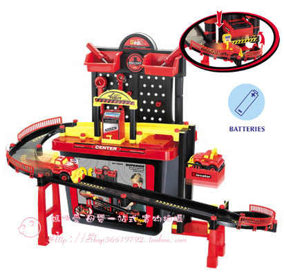 Export European and American emulated electric repair car yard tools to dress home wine toy containing box Xiongcheng 503