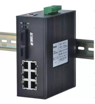Managed type 2 Optical Port 6 electrical port redundant ring network self-healing industrial Ethernet switch 9-40v stable Rail
