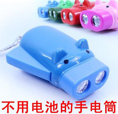 Hand-pressed self-generation intense light flashlight portable energy saving environmentally-friendly hand charging emergency LED flashlight