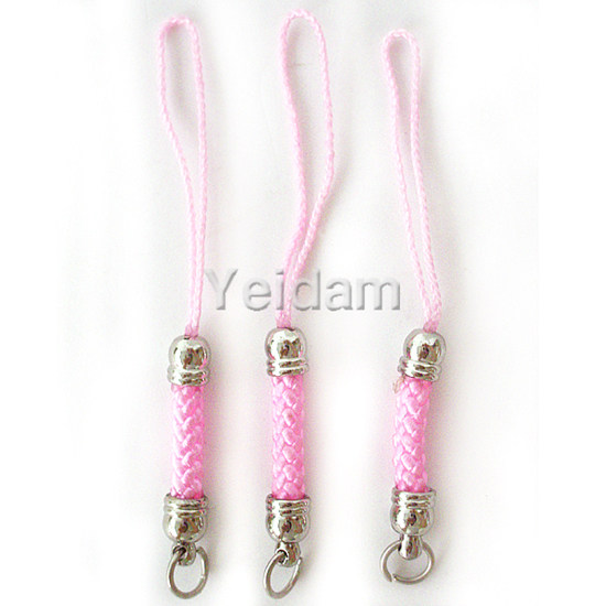Korea Ye single mobile phone rope Mobile phone lanyard pink cross stitch double-sided embroidery accessories 1 2 yuan 1