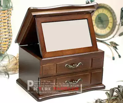 Special European style solid wood jewelry box multi-layer wooden jewelry box dressing box wedding gift