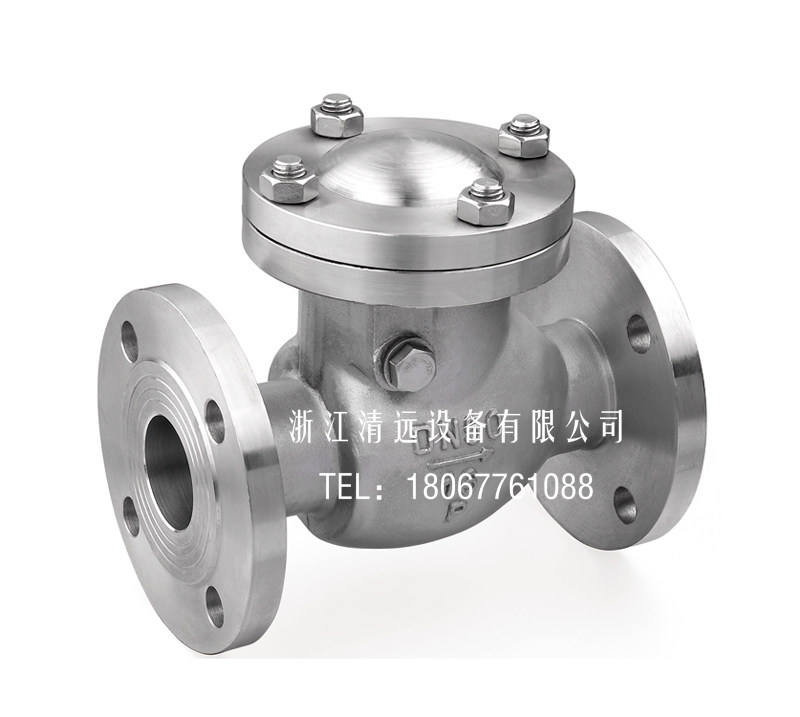 304 316L stainless steel flange rotary opening check valve H44W-16P check valve DN50 80 100 150