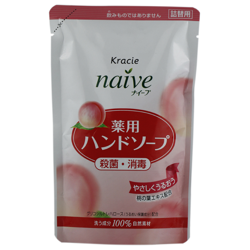 Kracie葵缇亚 Naive桃叶成分洗手乳200ml 替换装 洗手液