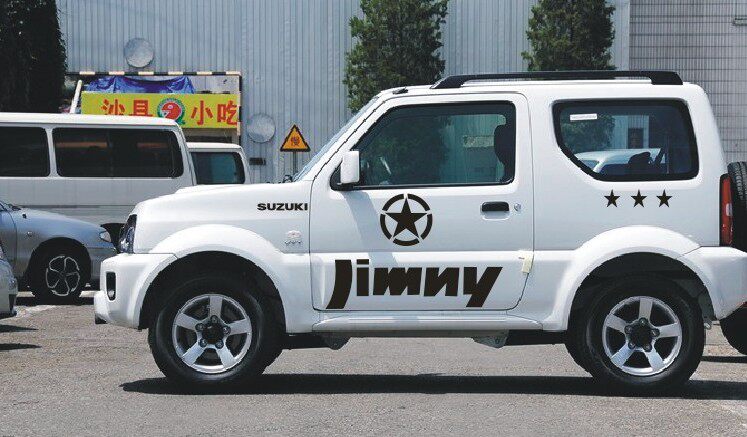 铃木吉姆尼 越野全车贴 车身改装拉花 JIMNY 车门星星贴纸 装饰贴