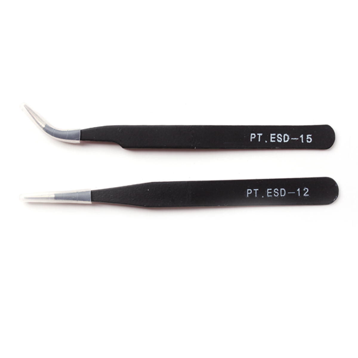Black boutique makeup tweezers super hard planting eyelash curler anti-static elbow straight head