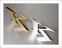 Metal word tin word titanium gold word bronze word stainless steel word foam word luminous character ad word