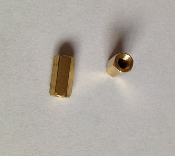 Double-pass M3 copper column flat head copper column hollow hexagonal isolation column 10MM