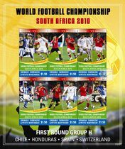 2010 South Africa World Cup Chile Honduran Spain Swiss Remembrance stamps