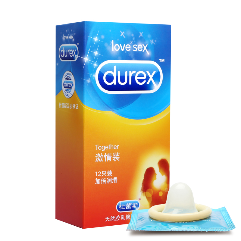 杜蕾斯避孕套 激情装12只安全套光面润滑型保险套情趣成人性用品