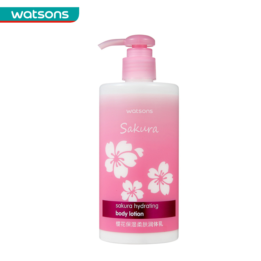 Watsons屈臣氏樱花保湿柔肤润体乳350ml 润体露 身体乳