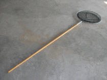 Round fishing net 100*300CM wooden handle