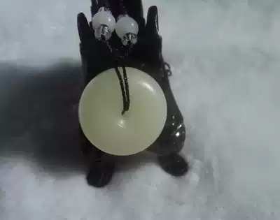 Natural white jade, safe buckle pendant, Jade, men and women couples, jade pendant, green and white jade necklace