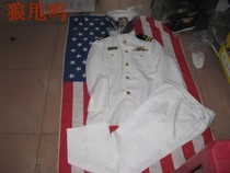 霉果 古着 NAVY 白色 尉官 常礼服 套服 41L 有点长 8.8新 假1罚3