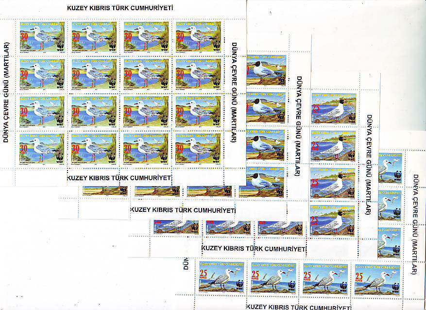 2010 Northern Cyprus wwf Bird 4 full X16 sets new version