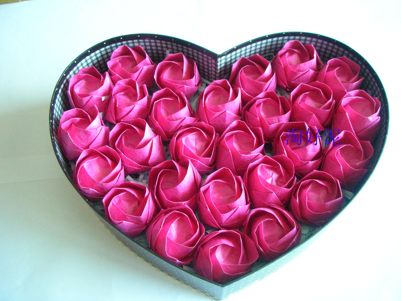 Kawasaki rose origami rose finished box single flower 20*20cm paper