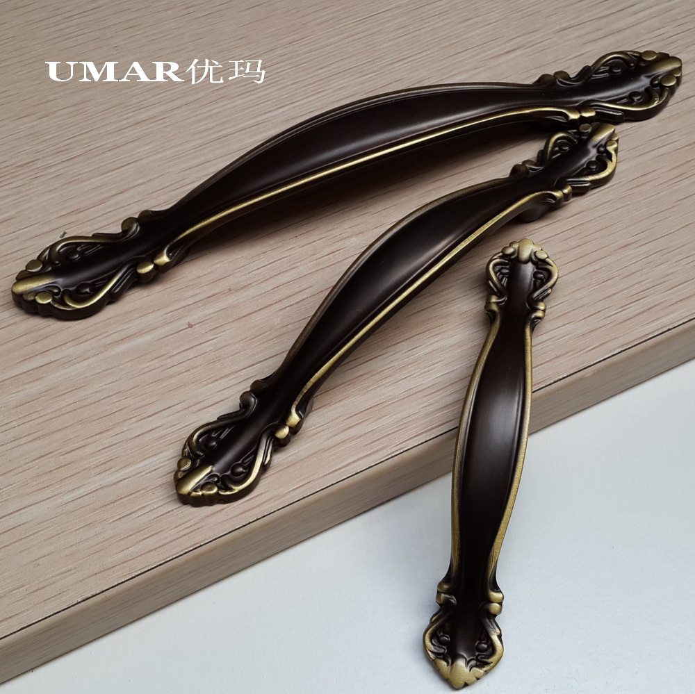 Crown UMAR Yuma furniture pure copper cabinet door handle European overall cabinet door handle all copper American drawer handle