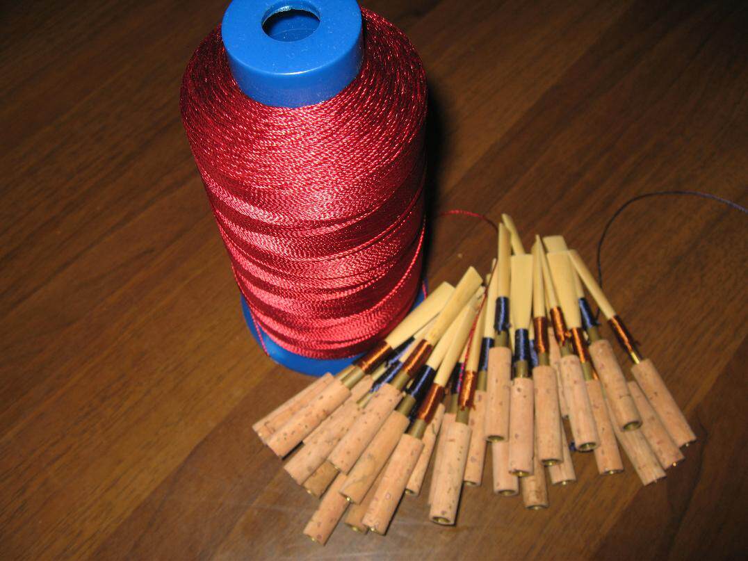 ZJ-REEDS oboe whistle special cable (one roll) Wine red