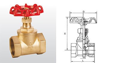 EMEC 302 high temperature brass sealed stop valve Type B DN8 - - - - DN100