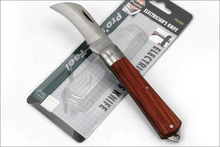 Тайвань Baogong деревянная рукоятка нержавеющая сталь электротехнический нож американский нож для очистки кожи нож для очистки провода PD - 994