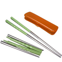 Portable plastic-steel mixed folding stainless steel chopsticks picnic chopsticks eco-friendly chopsticks folding chopsticks