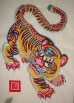 Wuqiang New Year painting Tiger Xuan paper painting heart folk woodcut hand-made l gift collection gift gift