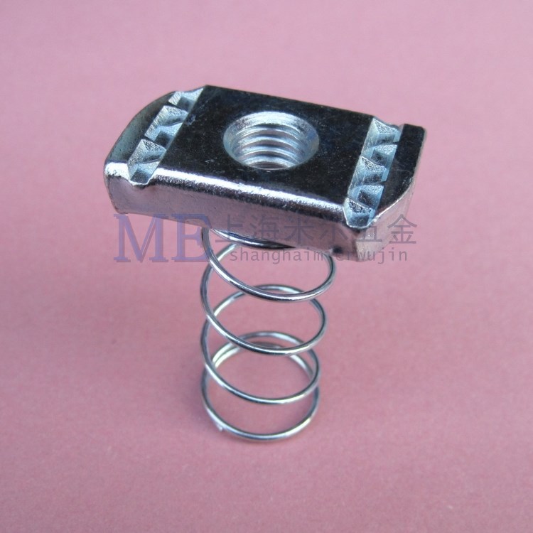 Galvanized spring nut C-shaped steel accessories special with spring spring nut M6M8M10M12