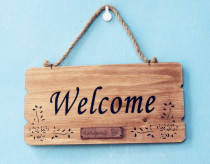 Spike clearance ZAKA Japanese house number welcome brand Solid Wood country decoration wall hanging creative home