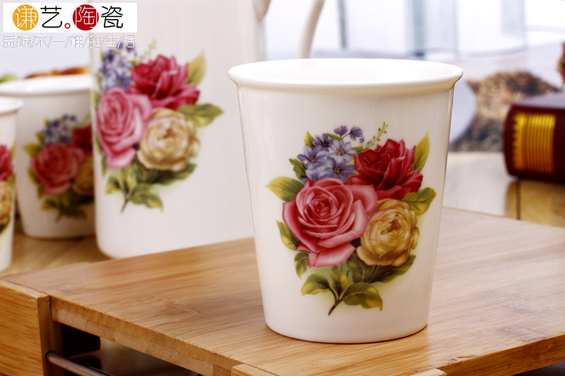 (the design and color is random shipment, specify both please note of design and color, rose/primrose) ipads porcelain cup keller