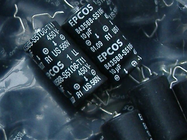 Jieyang International Fever Capacitor Setting Foot Siemens (EPCOS)10UF450V-560V Capacitor