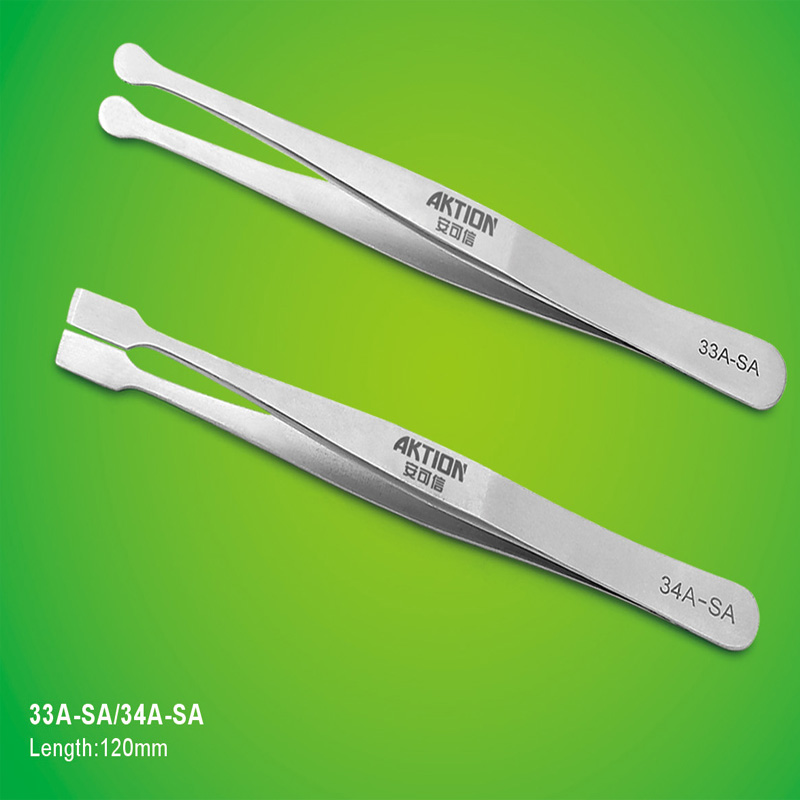 Ancre Stainless Steel Precision Mail Ticket References Twezers 1 (Divided head and round head)