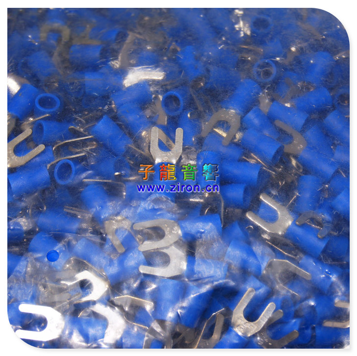 sv2-4L fork-shaped pre-insulated terminal cold-pressed terminal fork-shaped wiring nose copper wire ear 0 6 thick