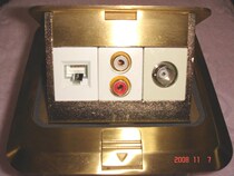 Fine Art Electrician 120 Type Pop-up Modular Full Copper Earth Plug-in Socket Network Dual Audio BNC Promotion