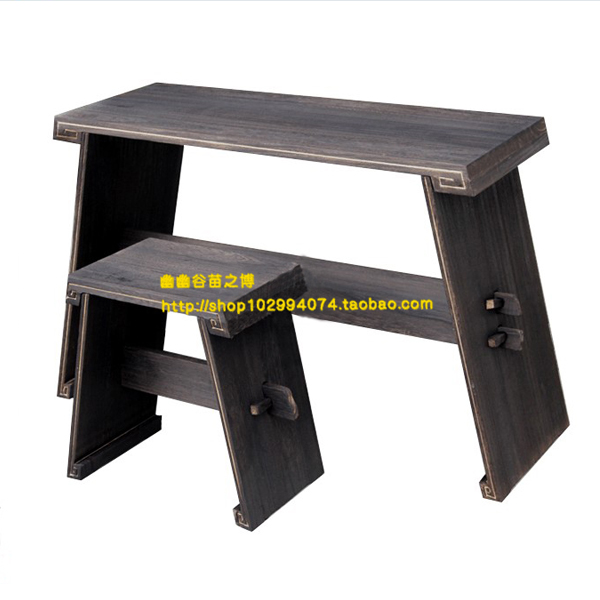 Tung wood table stool detachable guqin special table stool customizable with black resonance effect good
