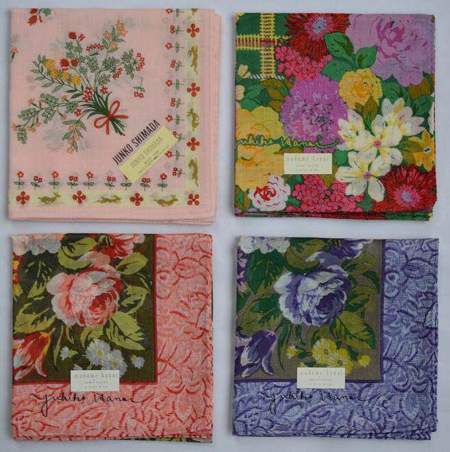 Japan Made Pure Cotton Lady Handpmadame Hanai Rose Pattern Big Size